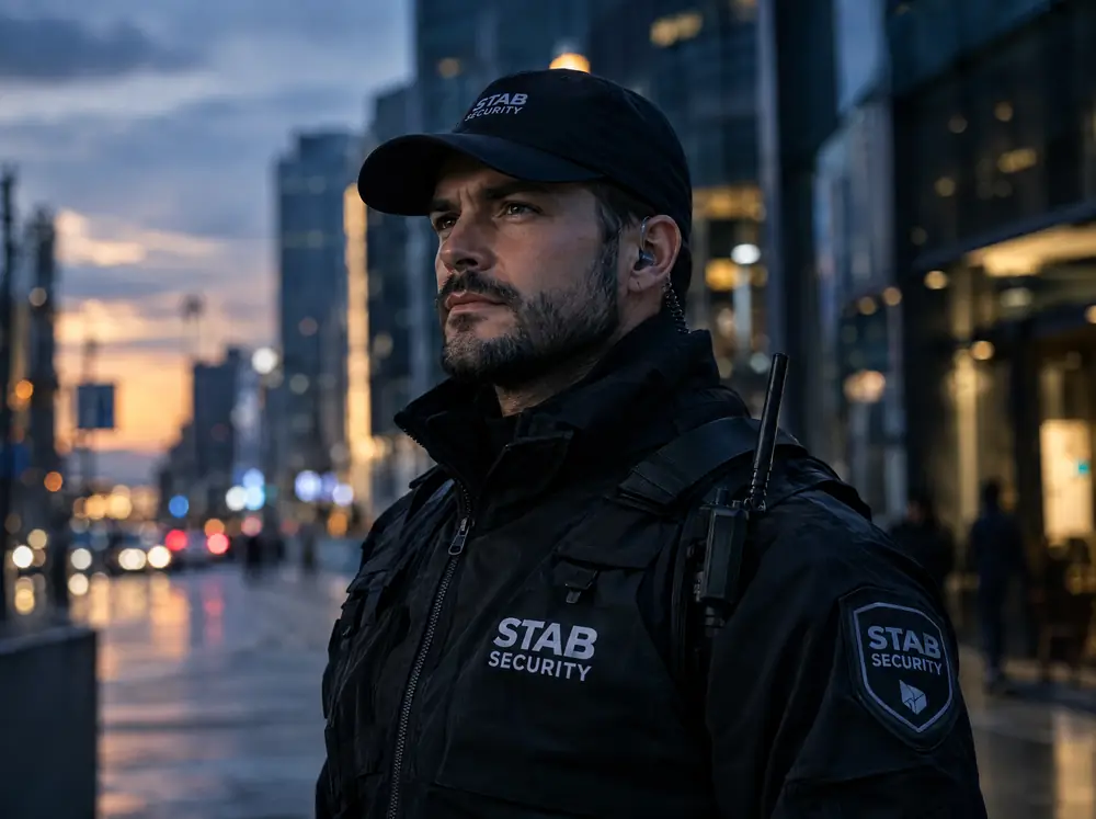 Sicherheitsmitarbeiter von STAB SECURITY im Einsatz